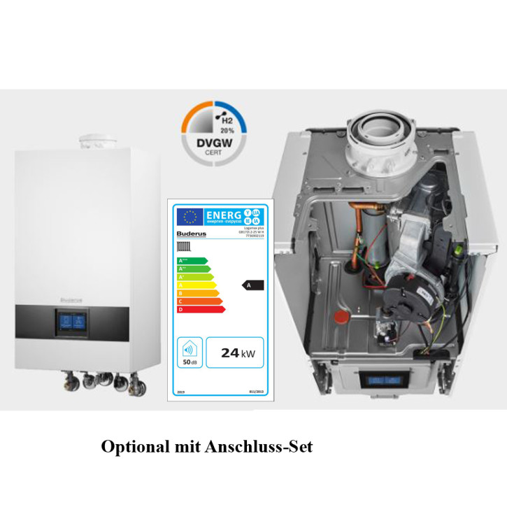 Buderus Logamax plus GB172i.2 BC400 Gasbrennwert Heizung 15 20 25 kW und Kombi