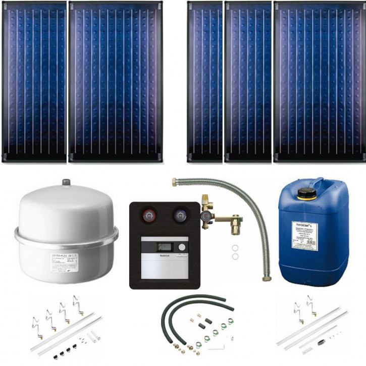 Buderus Solarpaket S12 SKN4.0 Solarkollektoren SC20 Regelung autarke Solaranlage