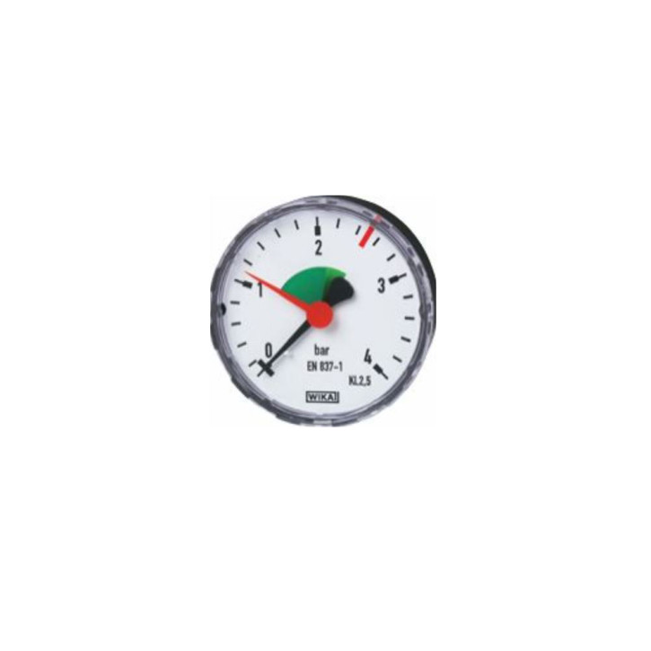 Wika Manometer für geschlossene Heizungsanlagen Skala bis 4 bar Zoll wählbar